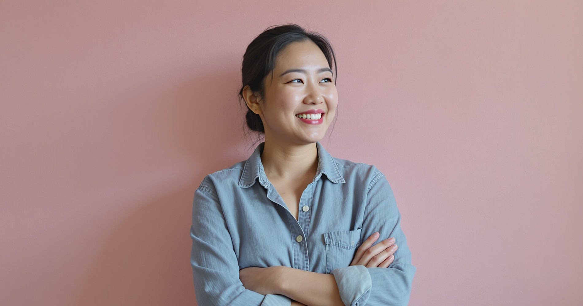 Confident Asian woman smiling in daylight